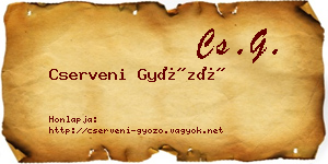 Cserveni Győző névjegykártya